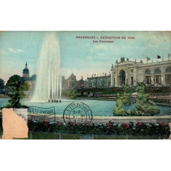 CPA Bruxelles 1910 grandes fontaines et sculptures de l’Exposition universelle