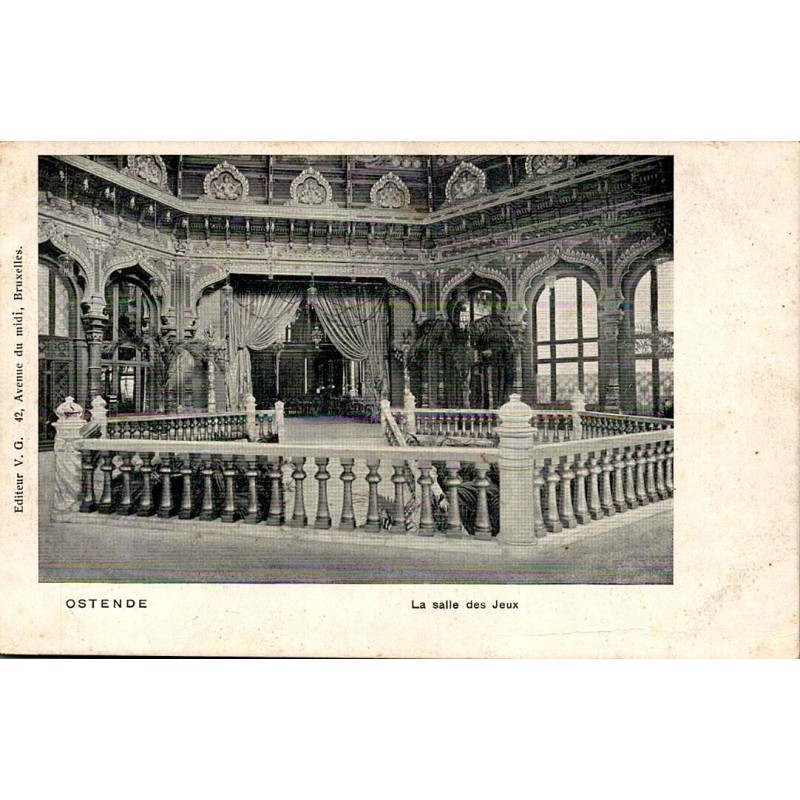 CPA Ostende salle des Jeux de l’ancien Kursaal et décor intérieur de style oriental