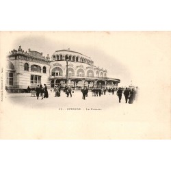 CPA Ostende ancien Kursaal et promenade animée au début du XXe siècle