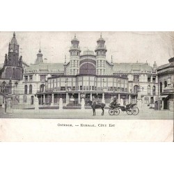 CPA Ostende Kursaal côté est avec fiacre