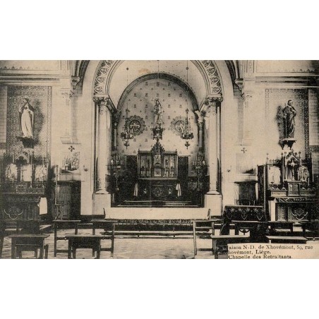 CPA Liège intérieur de la chapelle des Retraitants de Xhovémont