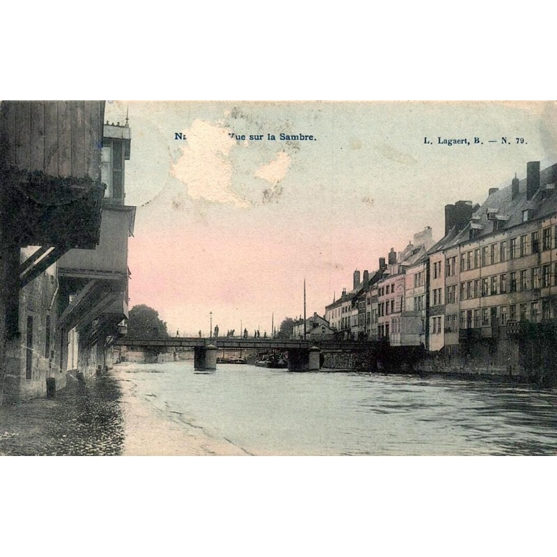 CPA Namur vue sur la Sambre avec pont et quais