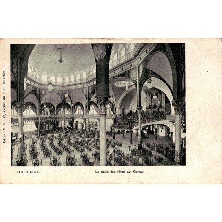 CPA Ostende intérieur de la salle des fêtes du Kursaal