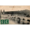 CPA Pont-à-Mousson avec pont sur la Moselle, abbaye Saint-Martin et Côte de Mousson