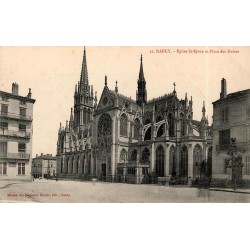CPA Nancy montrant l’église Saint-Epvre et la place des Dames au début du XXe siècle