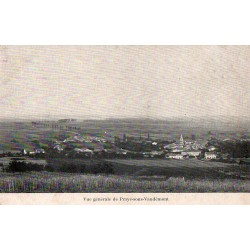 CPA Praye-sous-Vaudémont montrant le village, son église et la campagne du Saintois