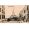 CPA Rosières-aux-Salines montrant la place Saint-Pierre, l’église et un attelage