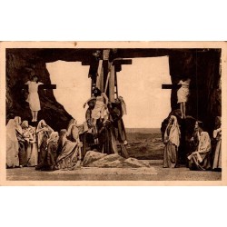 CPA Nancy montrant Jésus descendu de la Croix lors du spectacle de la Passion vers 1905