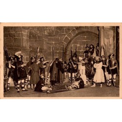 CPA Nancy montrant le Reniement de Saint-Pierre dans le spectacle de la Passion vers 1905