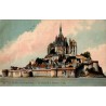 Carte postale ancienne des remparts et de l’abbaye du Mont-Saint-Michel