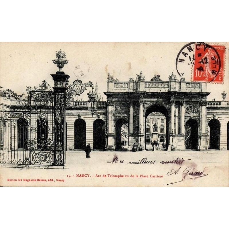 CPA Nancy Arc Héré place de la Carrière 1908