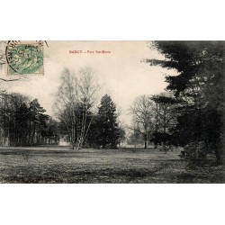 CPA Nancy parc Sainte-Marie vue paysagère avec timbre Semeuse et correspondance