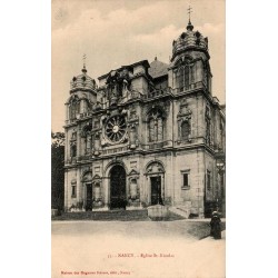 CPA Nancy église Saint-Nicolas façade monumentale éditée par les Magasins Réunis