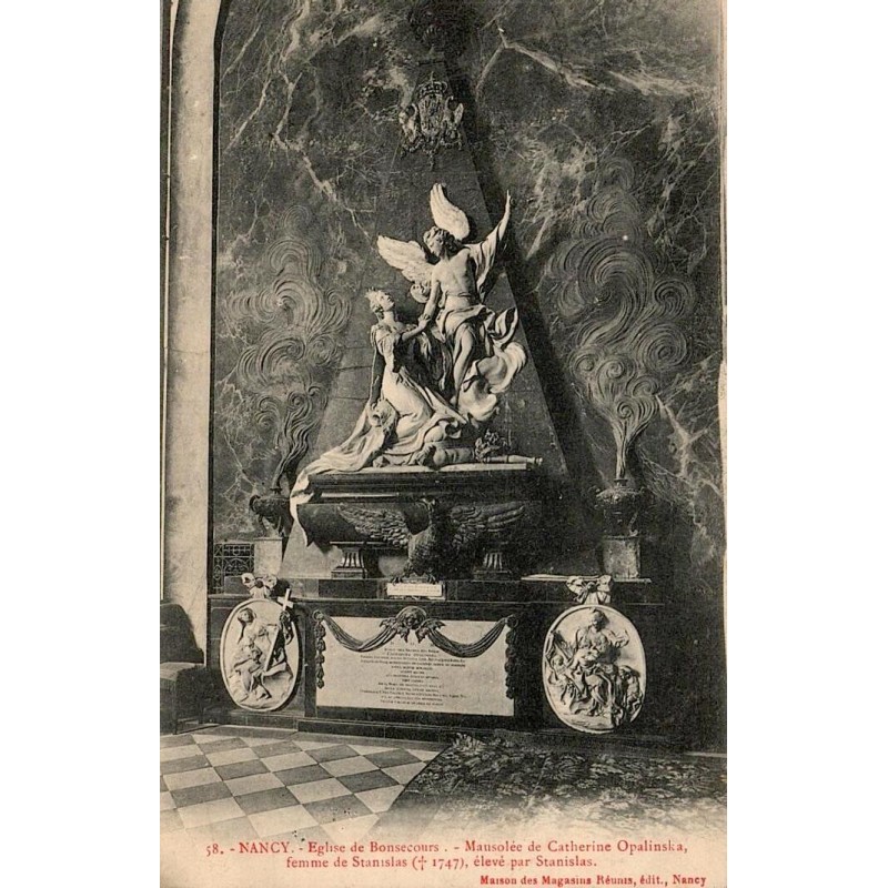 CPA Nancy mausolée de Catherine Opalinska dans l’église de Bonsecours