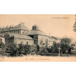 CPA Nancy jardin botanique avec serres anciennes et plantations