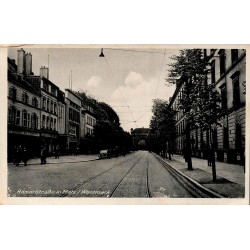 CPSM Metz Römerstraße Westmark avec rails de tramway durant la Seconde Guerre mondiale
