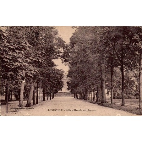 CPA Lunéville allée d’Hercule aux Bosquets, carte circulée en 1914