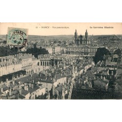 CPA Nancy vue panoramique du centre historique avec cathédrale Notre-Dame