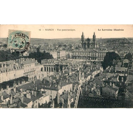 CPA Nancy vue panoramique du centre historique avec cathédrale Notre-Dame