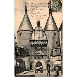 CPA Nancy porte de la Craffe Notre-Dame 1463, carte postale circulée avec attelage