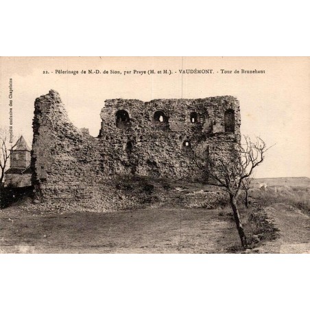 CPA Vaudémont tour de Brunehaut et ruines du château près de Notre-Dame de Sion