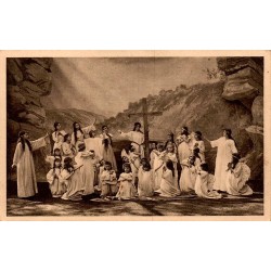 CPA Nancy La Passion adoration de la Croix par les Anges, scène religieuse de 1905