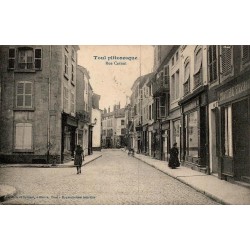 CPA Toul rue Carnot et commerces anciens, correspondance manuscrite datée de 1914