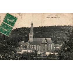 CPA Blénod-lès-Toul église et Mont Sorvigne, carte circulée en 1907