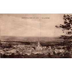 CPA Blénod-lès-Toul vue générale du village et de l’église en Meurthe-et-Moselle