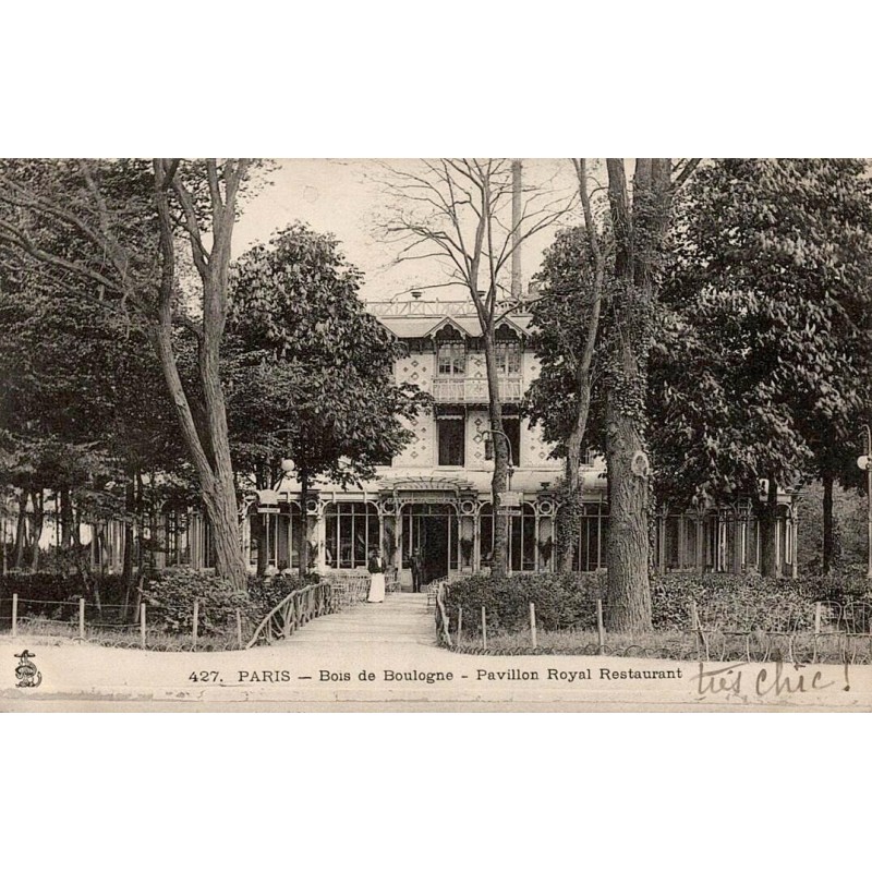 CPA Paris bois de Boulogne Pavillon Royal Restaurant dans un cadre arboré