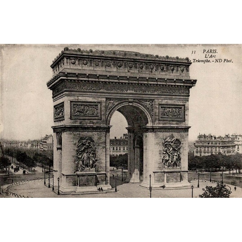 CPA Paris Arc de Triomphe vue monumentale de la place de l’Étoile