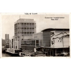 CPSM Paris Exposition internationale 1937 pavillons d’Italie et de Suisse