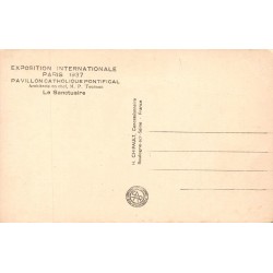 CPSM Paris 1937 sanctuaire du Pavillon pontifical