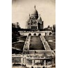 CPSM Paris Sacré-Cœur de Montmartre vue des escaliers en 1940