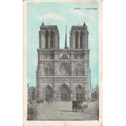 CPA Paris Cathédrale Notre-Dame façade gothique