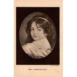 CPA Paris portrait d’une fillette par Jean-Baptiste Greuze reproduction d’art