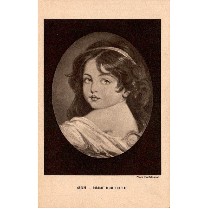 CPA Paris portrait d’une fillette par Jean-Baptiste Greuze reproduction d’art
