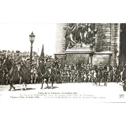 CPA Paris 1919 général Pershing sous l’Arc de Triomphe Fêtes de la Victoire