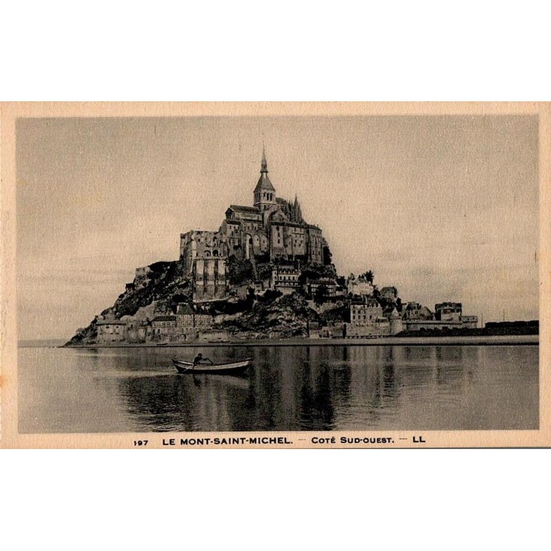 Carte postale ancienne du Mont-Saint-Michel vue sud-ouest