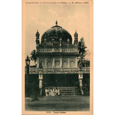 CPA Inde temple hindou ancien édité par la Congrégation de Saint-Joseph de Cluny