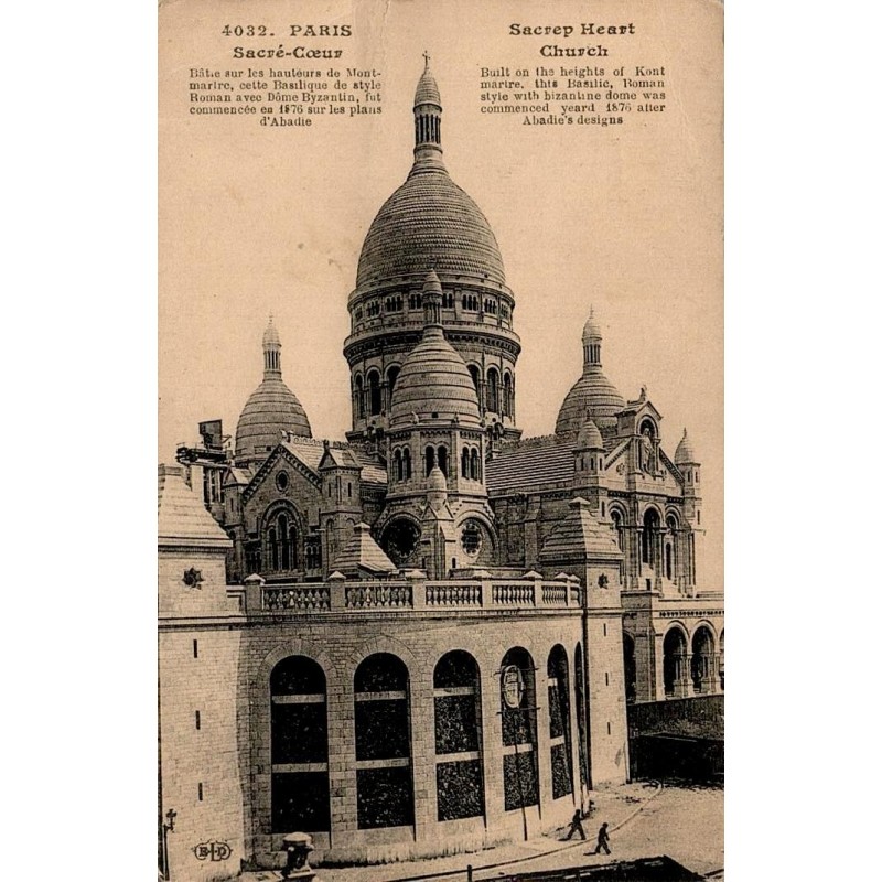 CPA Paris basilique du Sacré-Cœur de Montmartre vue extérieure ancienne