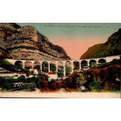 CPA viaduc du Loup entrée des gorges ferroviaire Alpes-Maritimes