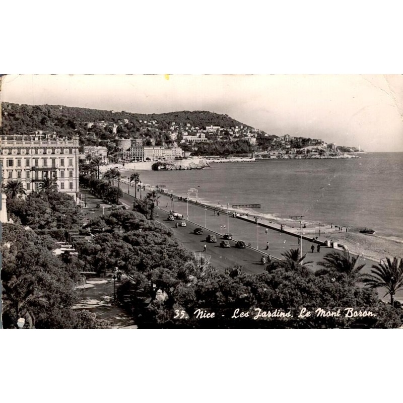 CPSM Nice jardins et mont Boron vue sur le littoral Alpes-Maritimes