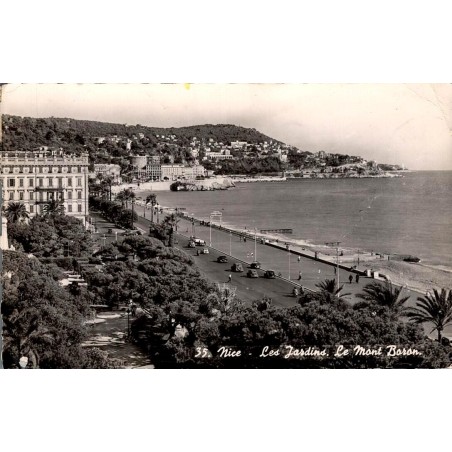 CPSM Nice jardins et mont Boron vue sur le littoral Alpes-Maritimes