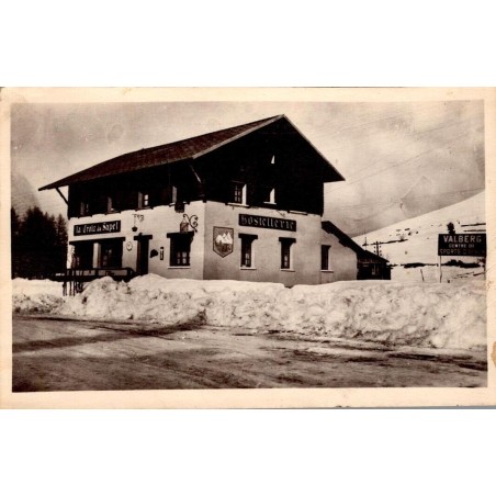 CPSM Valberg auberge Croix du Sapet enneigée Alpes-Maritimes