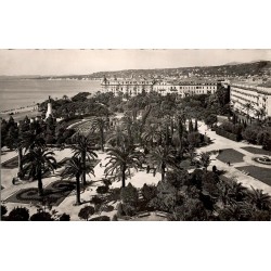 CPM Nice Jardins Albert Ier et Théâtre de Verdure avec palmiers, Alpes-Maritimes