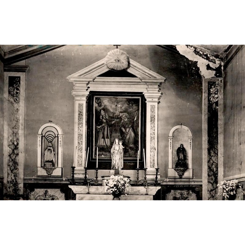 CPSM île Sainte-Marguerite, intérieur de la chapelle Sainte-Marguerite près de Cannes