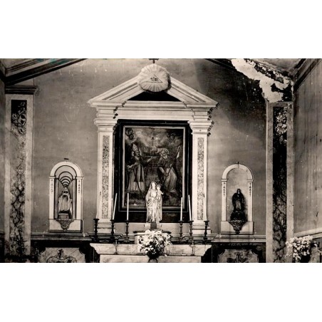 CPSM île Sainte-Marguerite, intérieur de la chapelle Sainte-Marguerite près de Cannes