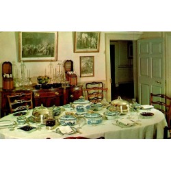CPM Mount Vernon salle a manger George Washington mobilier Chippendale porcelaine et argenterie Virginie