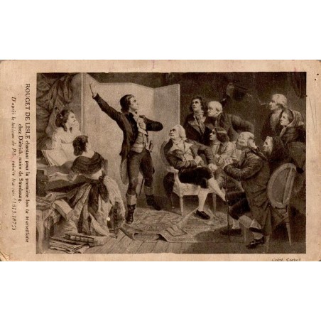 CPA Rouget de Lisle chantant la Marseillaise a Strasbourg tableau Pils edition Crete